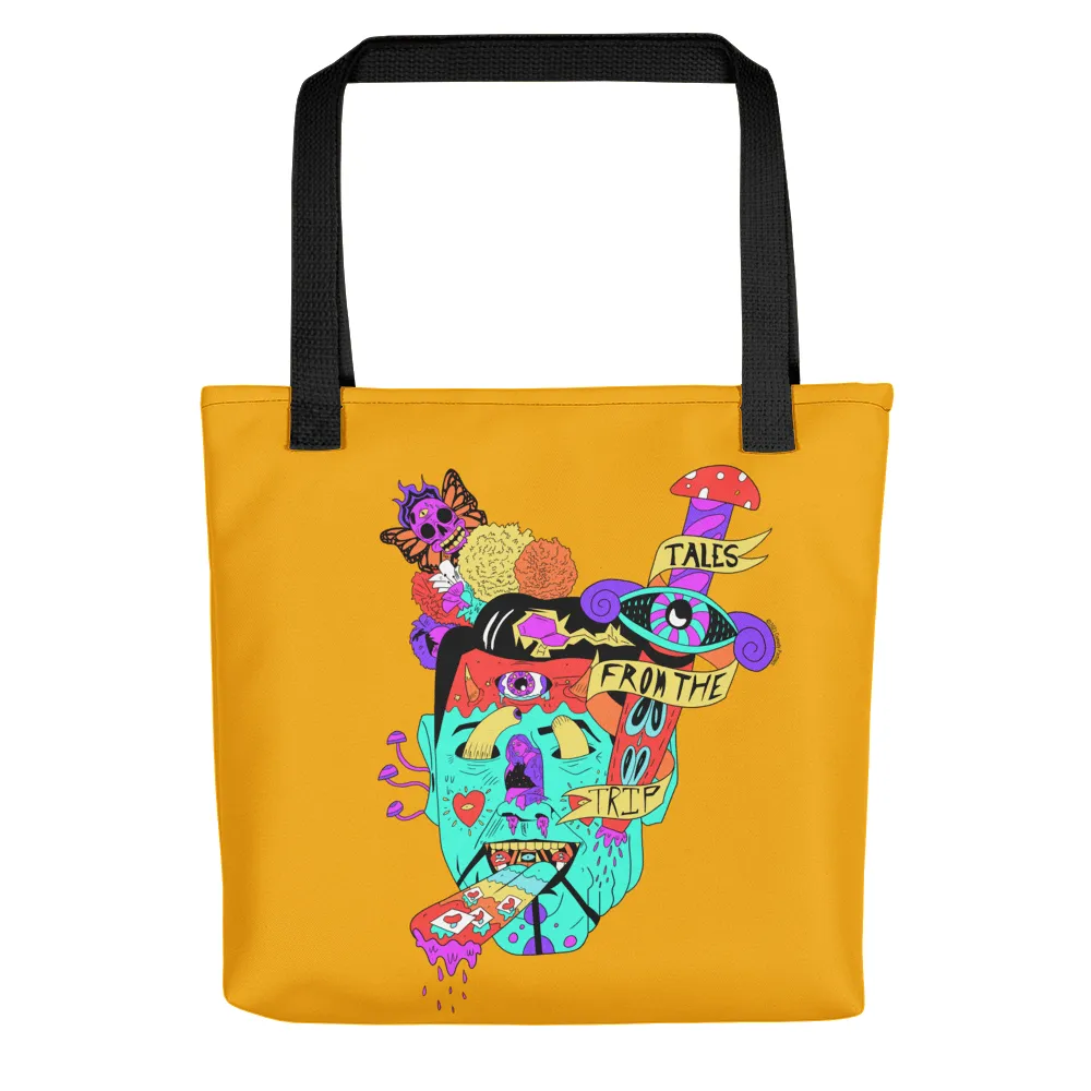 Tales from the Trip Face Design Premium Tote Bag