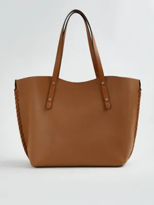 Tan Whipstitch Edge Tote Bag | Women | George at ASDA