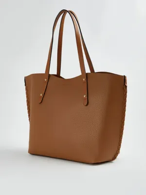 Tan Whipstitch Edge Tote Bag | Women | George at ASDA