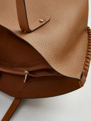 Tan Whipstitch Edge Tote Bag | Women | George at ASDA