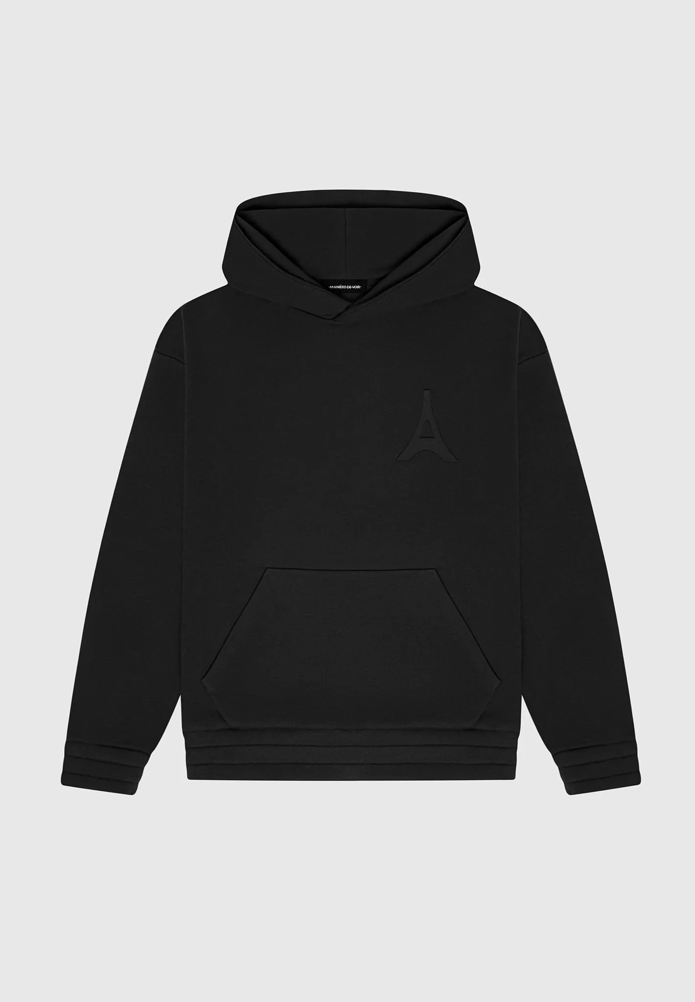 ternel Eiffel Embossed Hoodie - Black