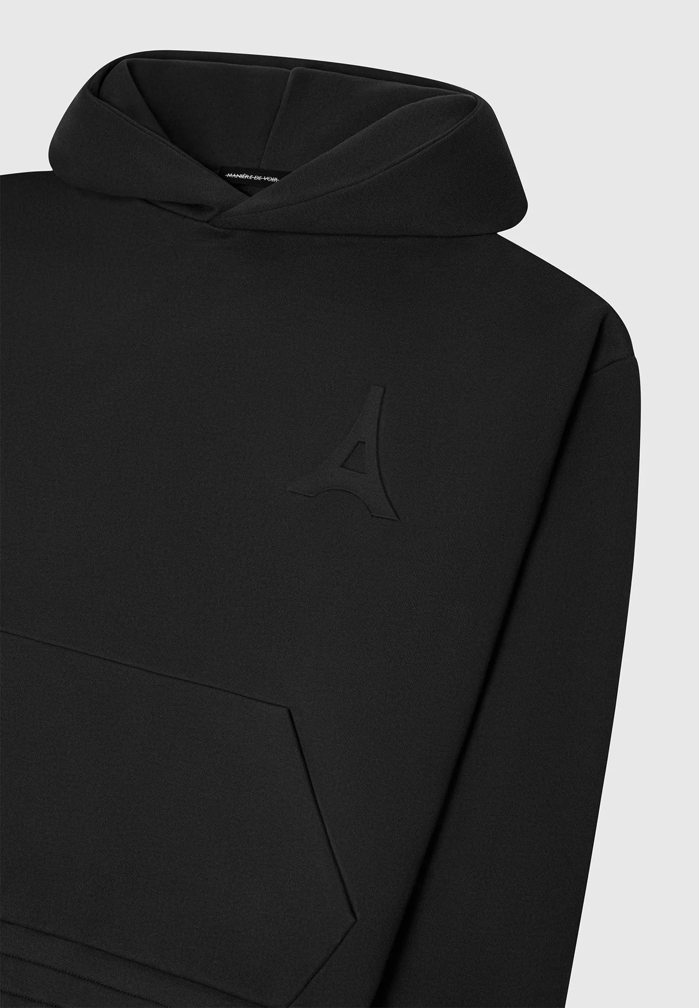 ternel Eiffel Embossed Hoodie - Black