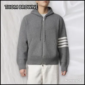 Thom Browne Stripes Long Sleeves Plain Logo Street Style Designers