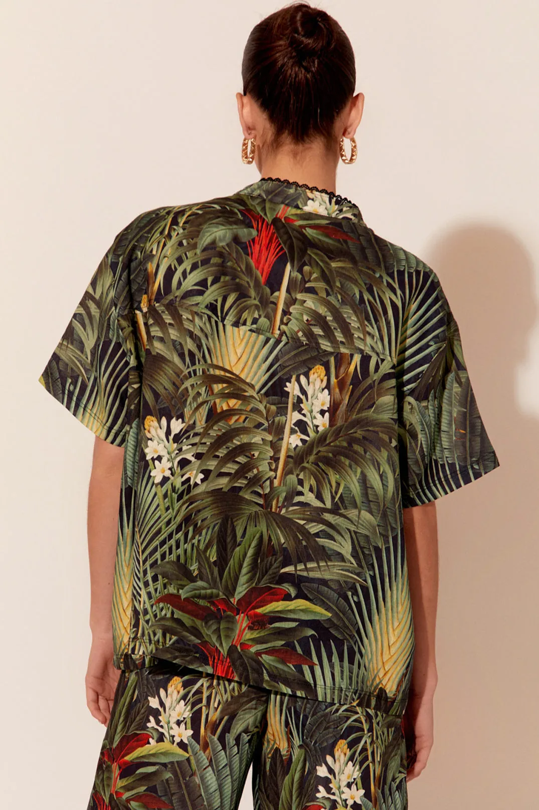 Tiana Tropical Linen Shirt - Short Sleeve Sale