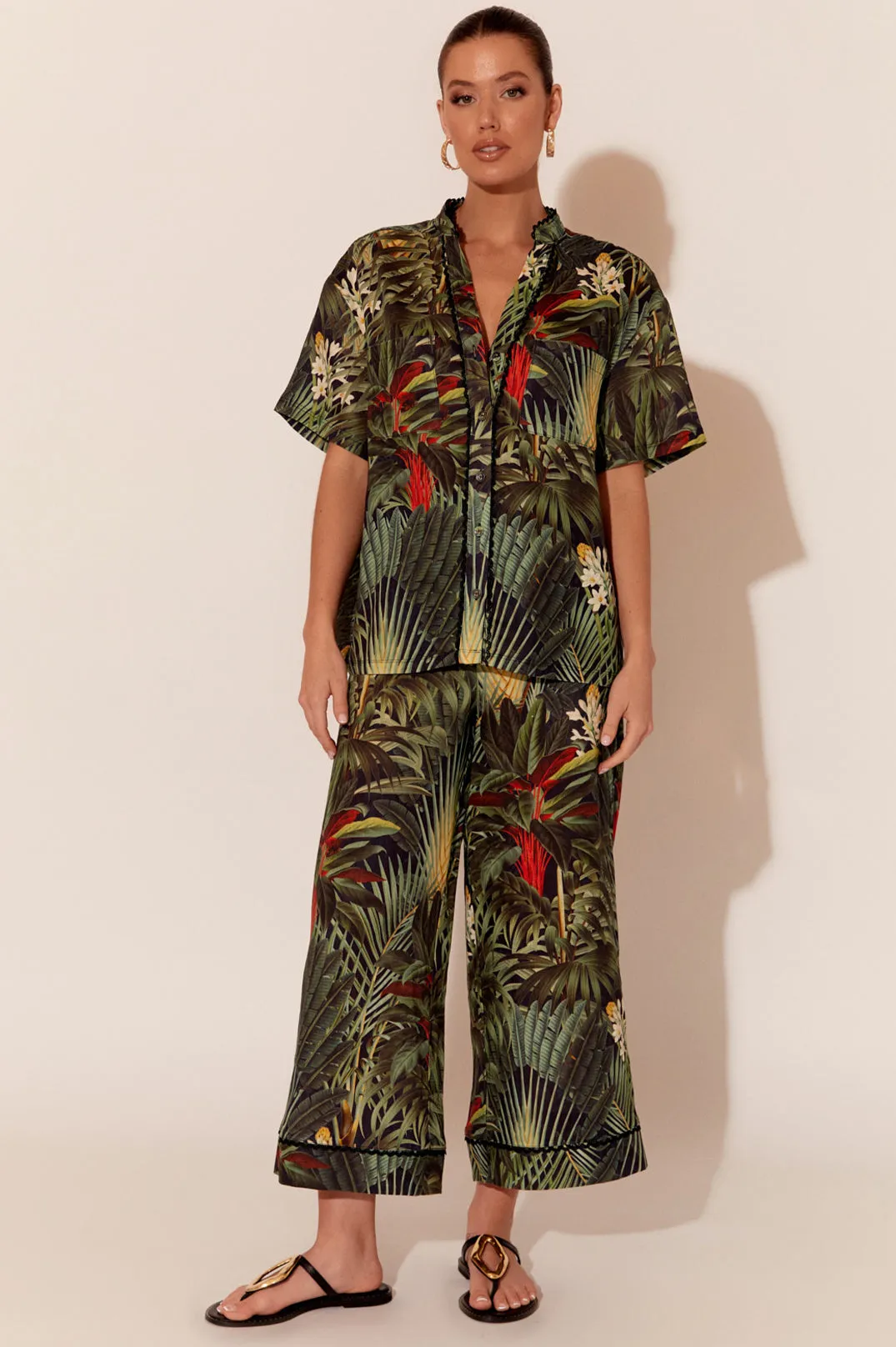 Tiana Tropical Linen Shirt - Short Sleeve Sale