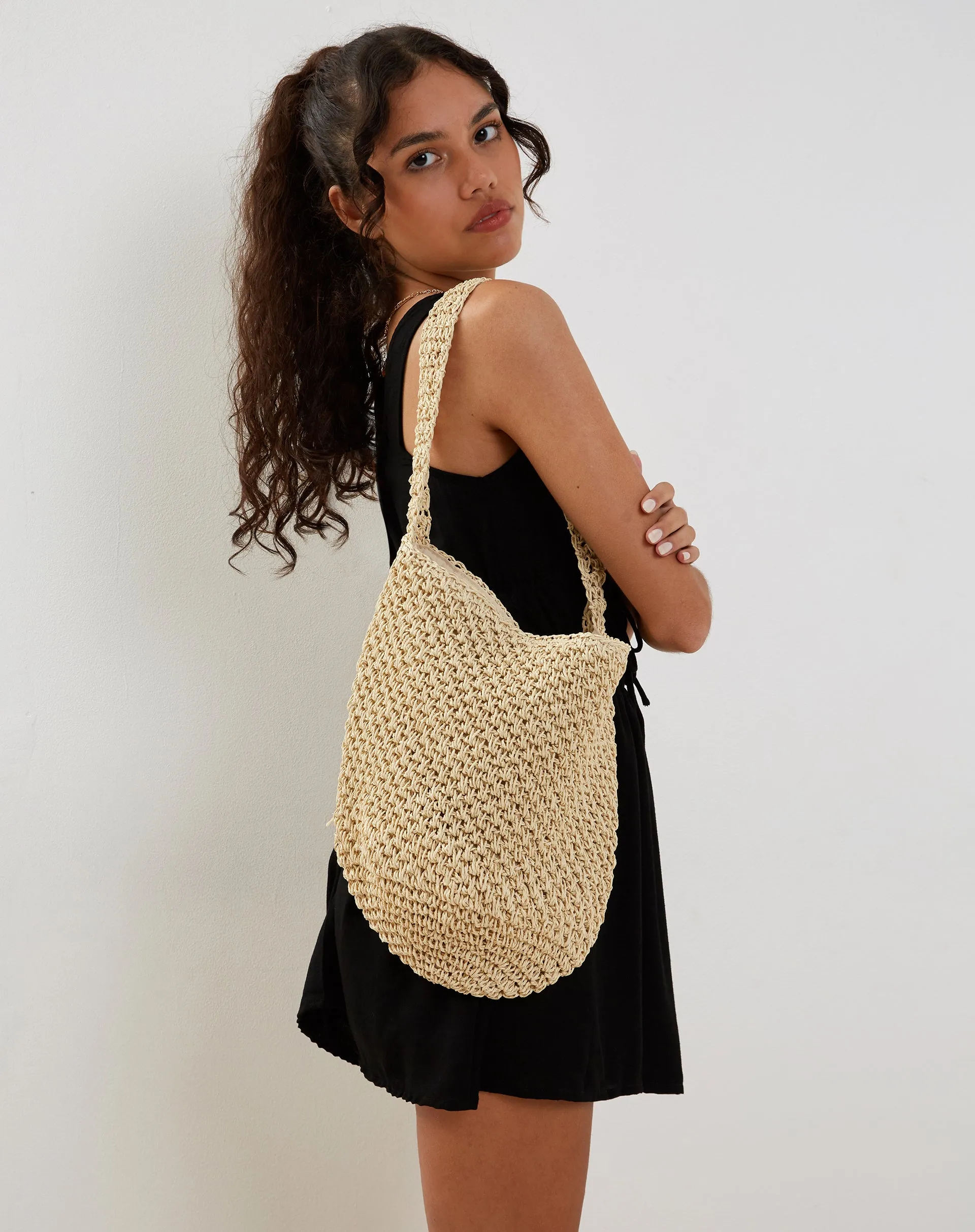 Tito Crochet Tote Bag in Ivory