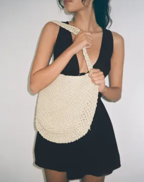 Tito Crochet Tote Bag in Ivory