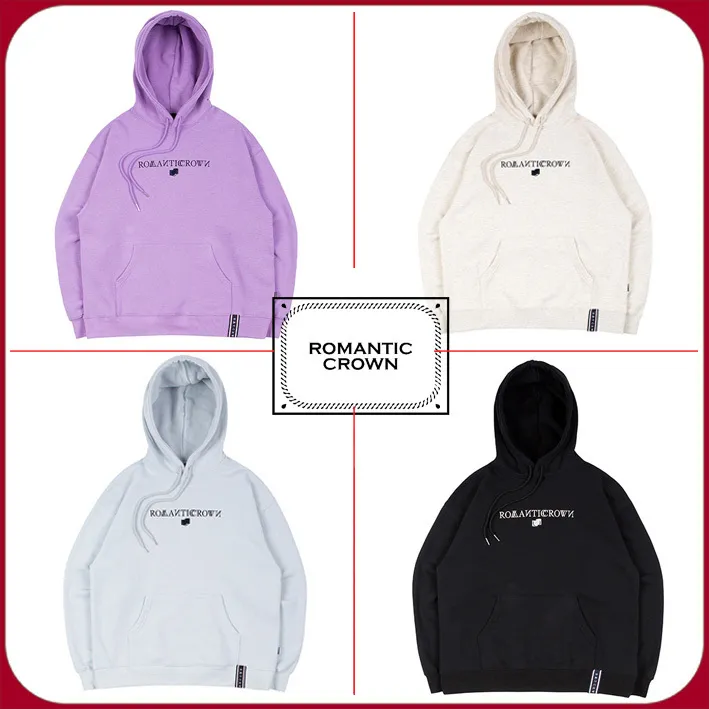 Unisex Street Style Oversized Logo Hoodies & Sweatshirts - ROMANTIC CROWN