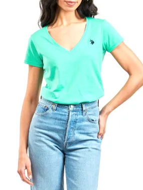 U.S. Polo Assn. Women's Aqua Green Bell T-shirt Code 67334 51520