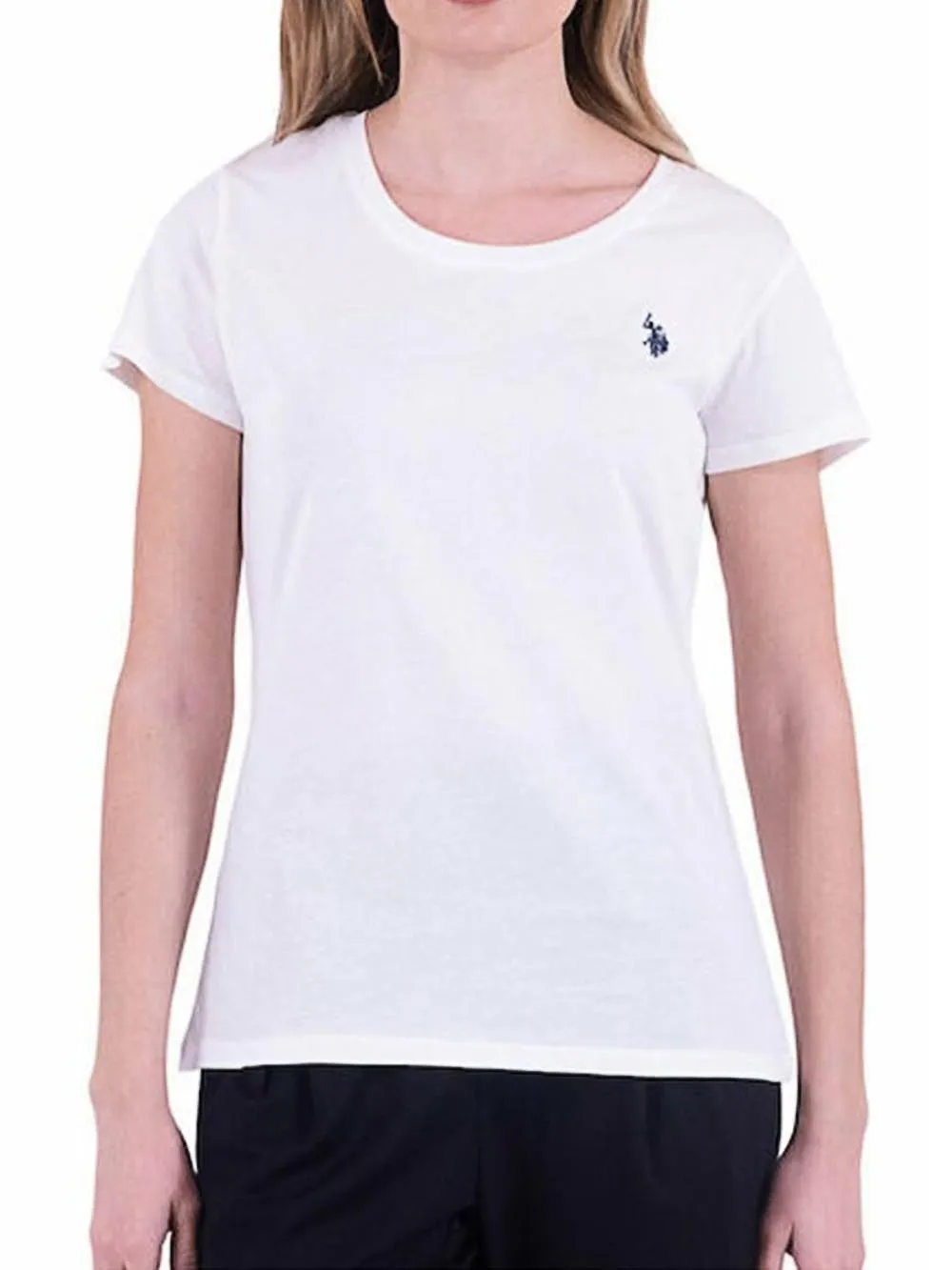 U.S. Polo Assn. Women's Cry T-shirt in White - Style 67335 51520