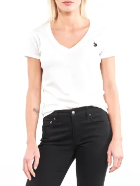 U.S. Polo Assn. Women's T-Shirt - Bell Sleeve - White.