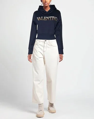 Valentino Unisex Long Sleeves Cotton Logo: Shop the Street Style Nylon Collection