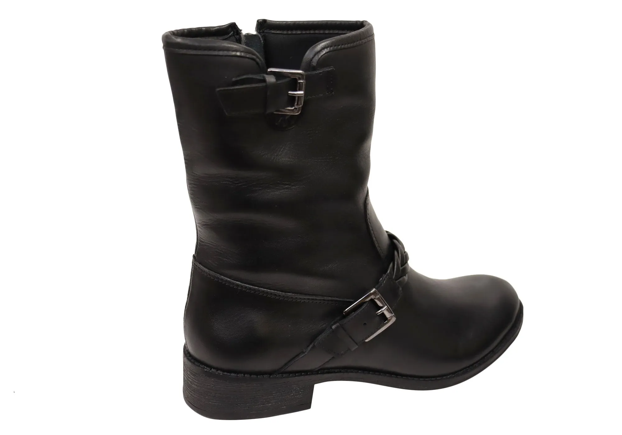 Via Paula Betty Womens Comfort Brazilian Leather Mid Calf Boots