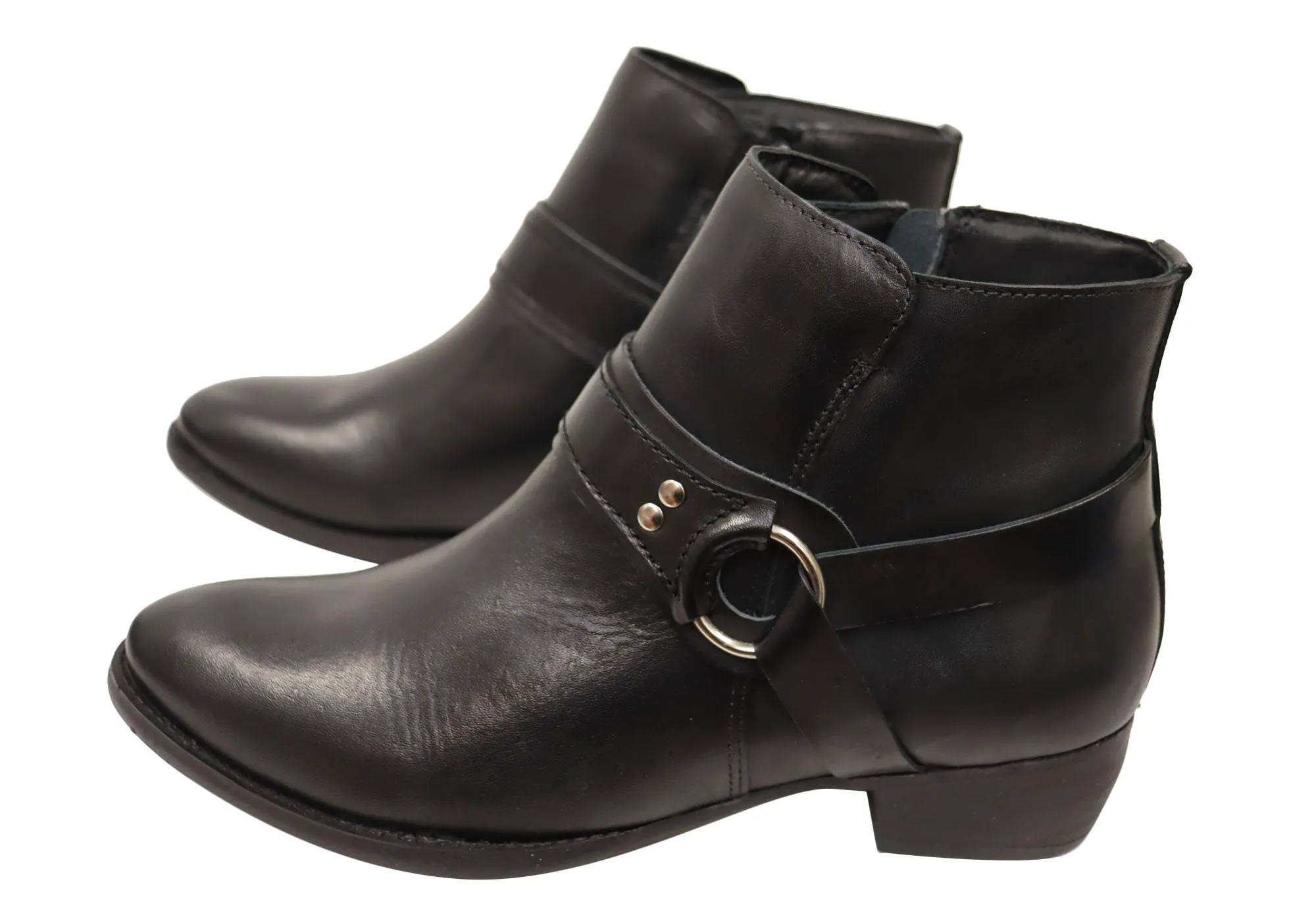 Via Paula Lisa Womens Comfortable Brazilian Leather Ankle Boots