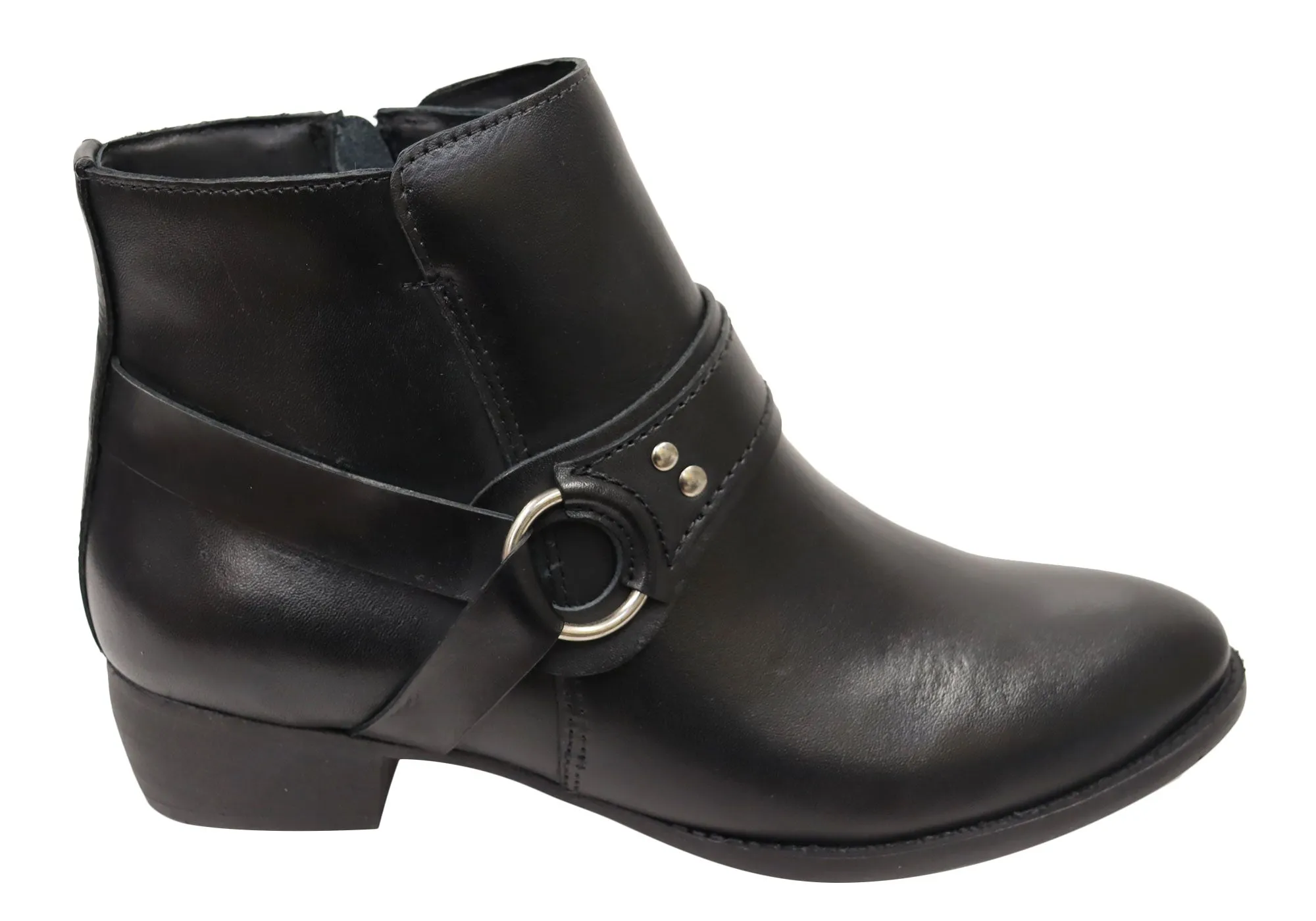 Via Paula Lisa Womens Comfortable Brazilian Leather Ankle Boots