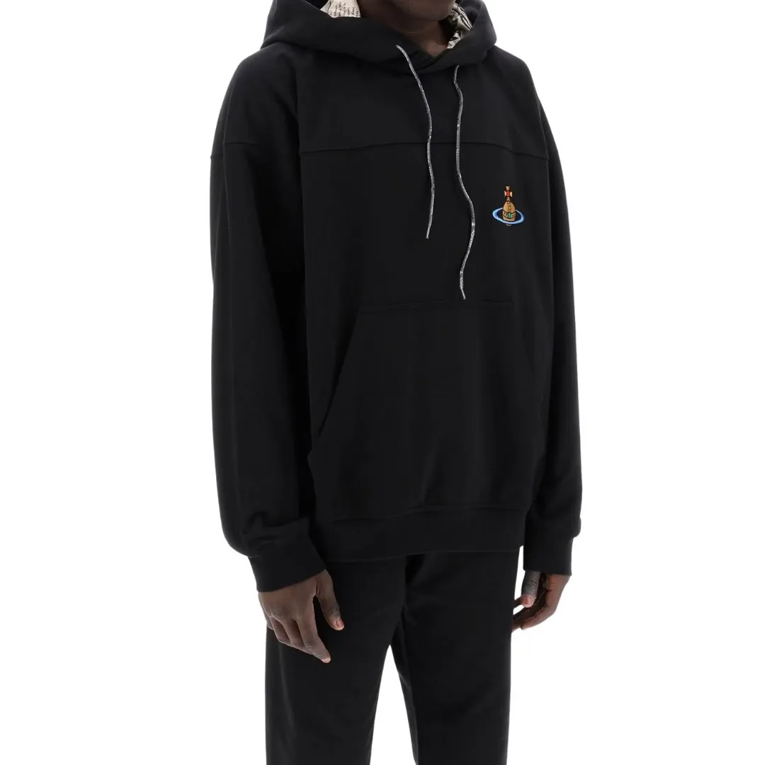 Vivienne Westwood Long Sleeves Plain Logo Hoodies