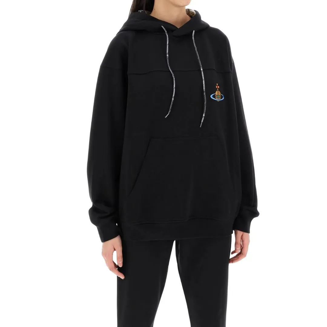 Vivienne Westwood Long Sleeves Plain Logo Hoodies