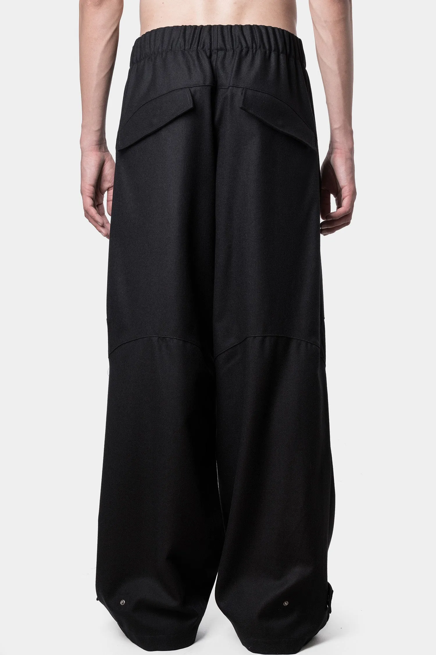 Wide wool trousers