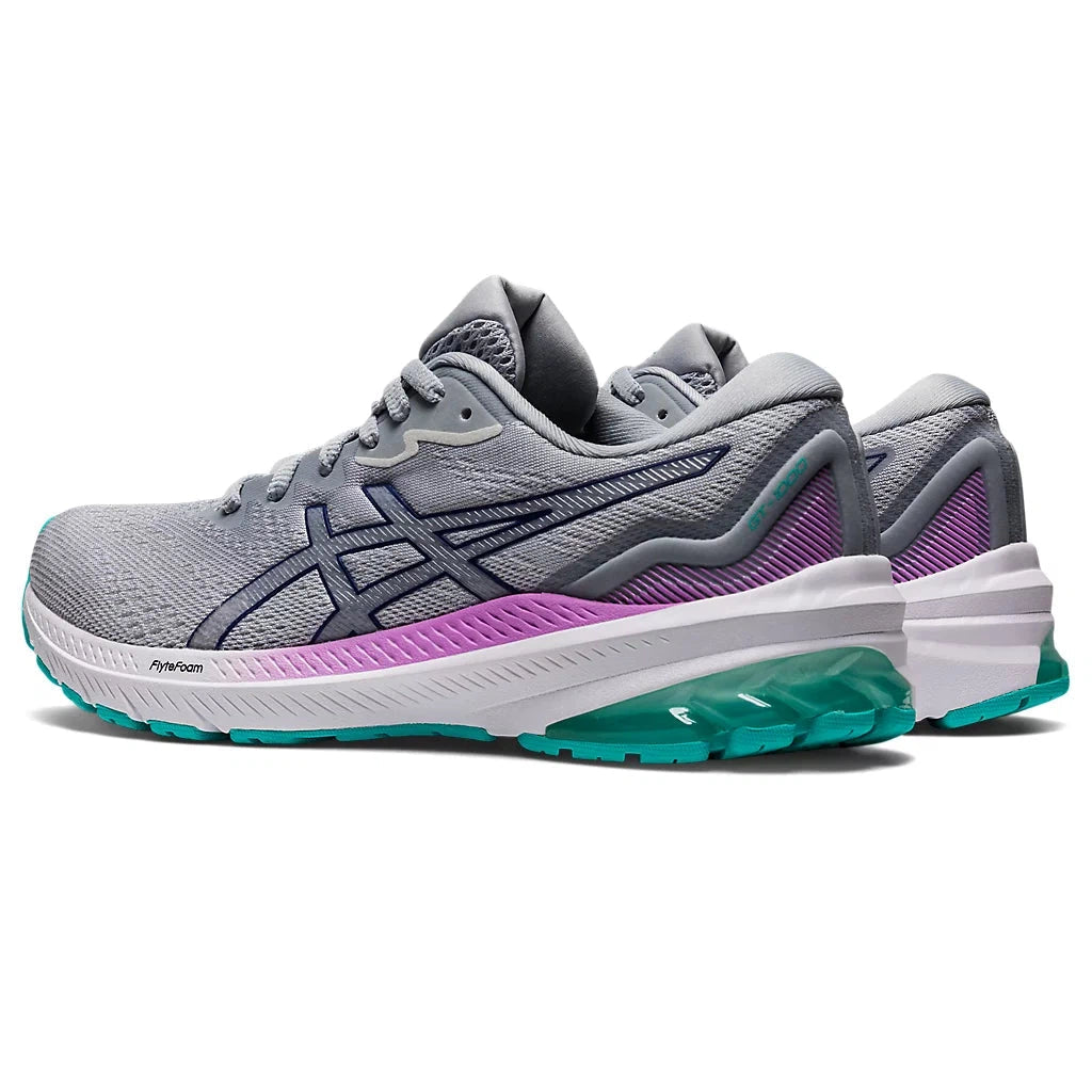 Women's Asics GT-1000 11 Grey and Diver Blue Running Shoes