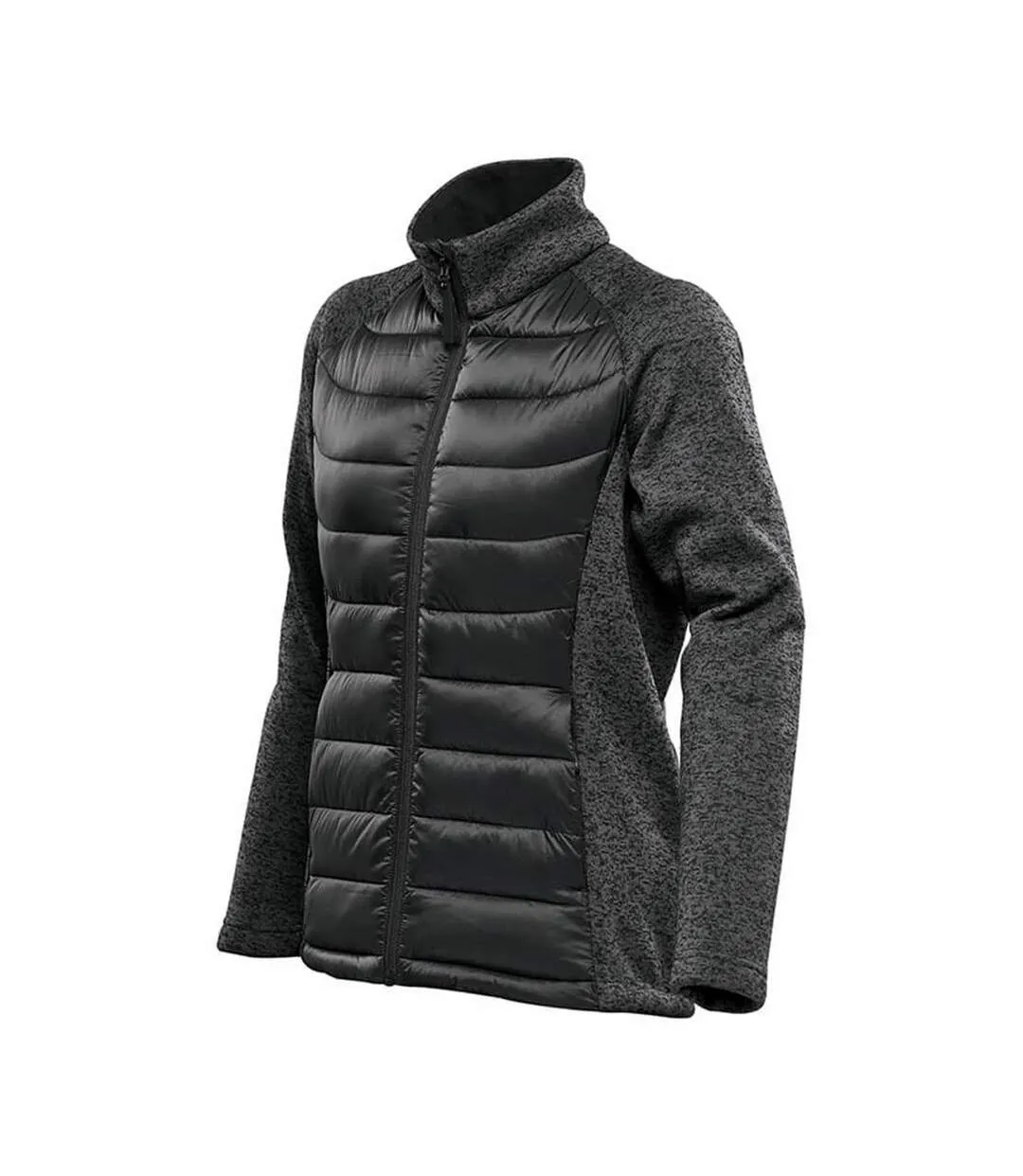 Womens/ladies narvik padded jacket black/dolphin heather Stormtech