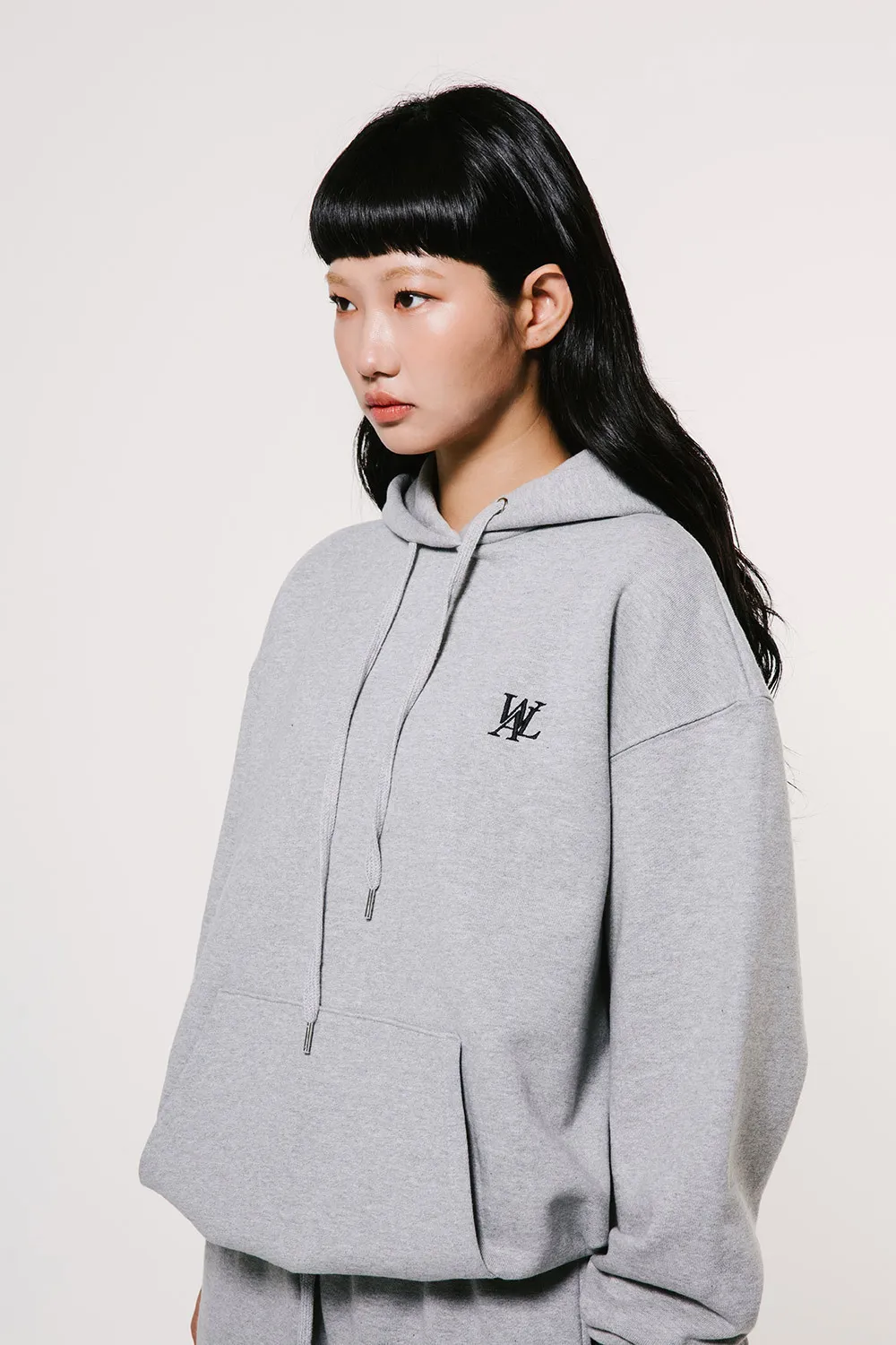 WOOALONG | Cotton Long Sleeves Unisex Street Style Oversized Logo