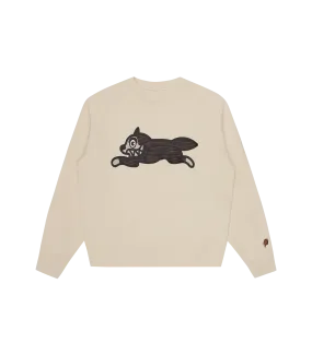 Woodgrain Dog Crewneck - Ecru