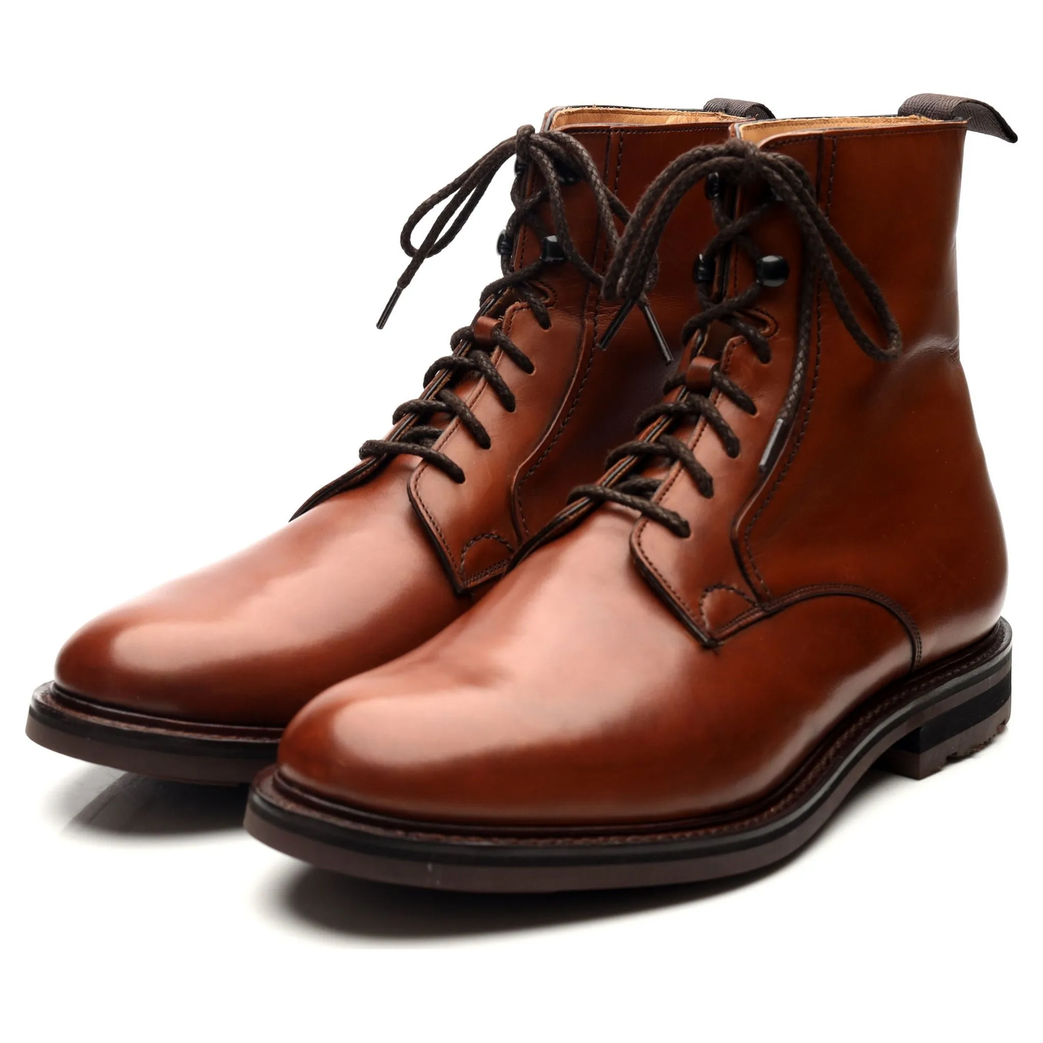 'Wootton' Tan Brown Leather Boots UK 9.5 F