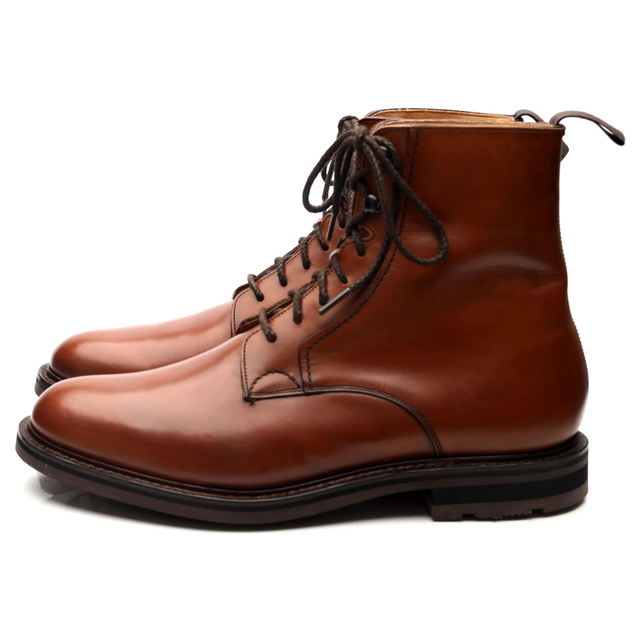 'Wootton' Tan Brown Leather Boots UK 9.5 F