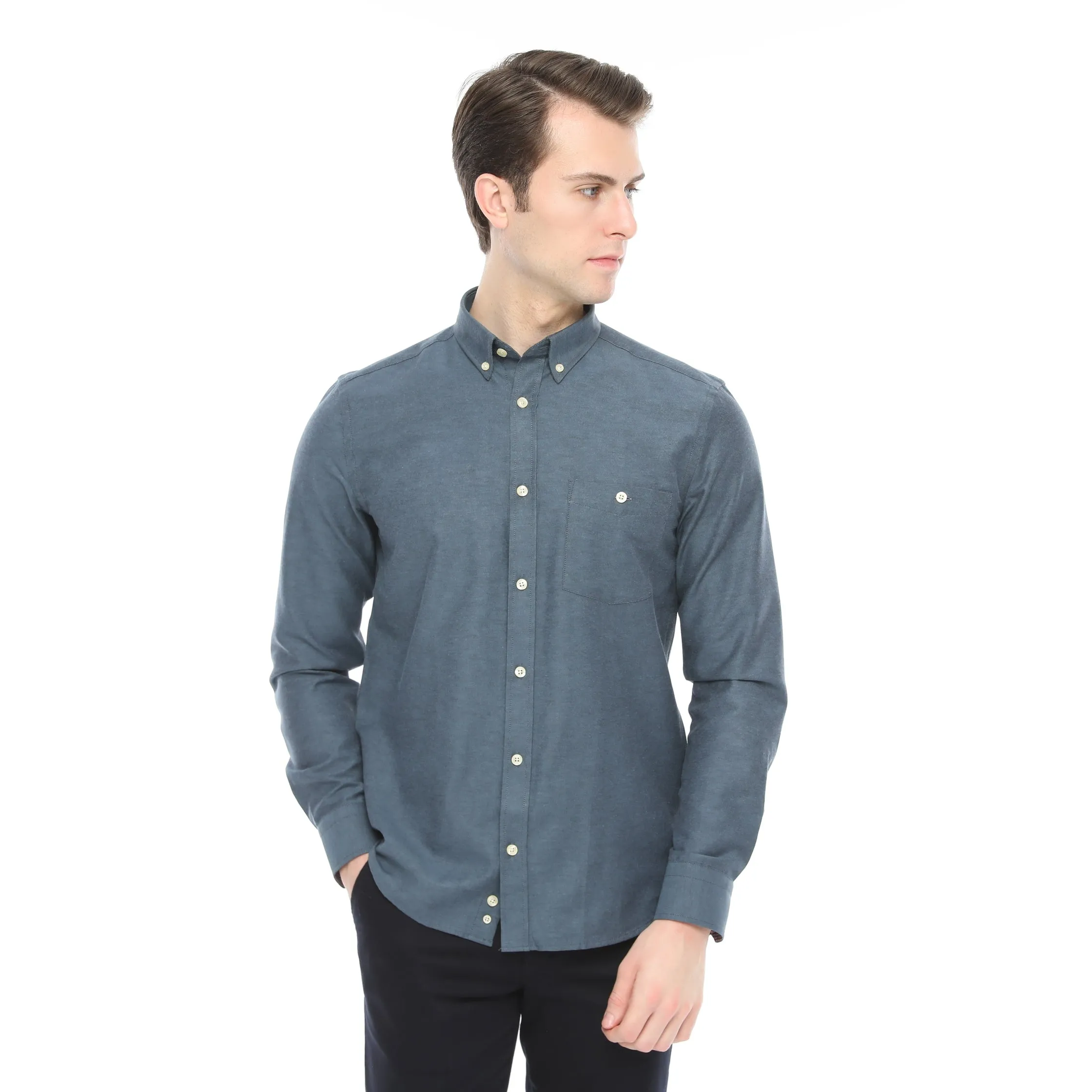 Xact Men's Button Down Oxford Shirt - Long Sleeve - Best Price & Quality.