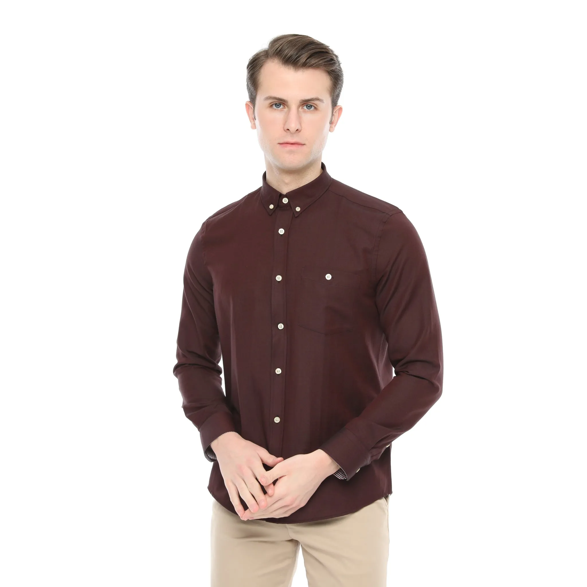 Xact Men's Button Down Oxford Shirt - Long Sleeve - Best Price & Quality.