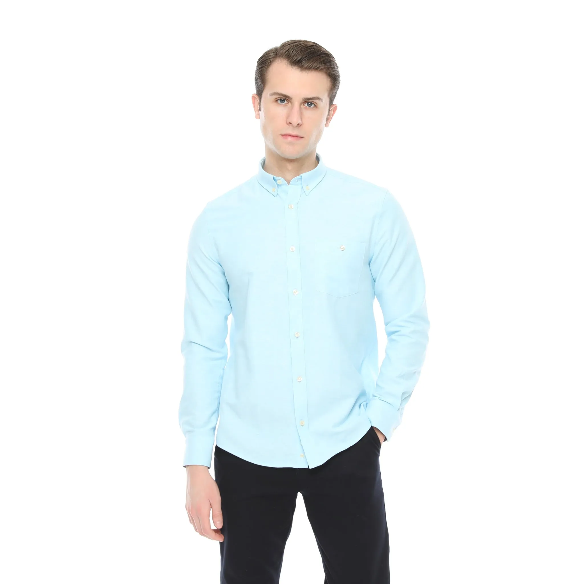 Xact Men's Button Down Oxford Shirt - Long Sleeve - Best Price & Quality.