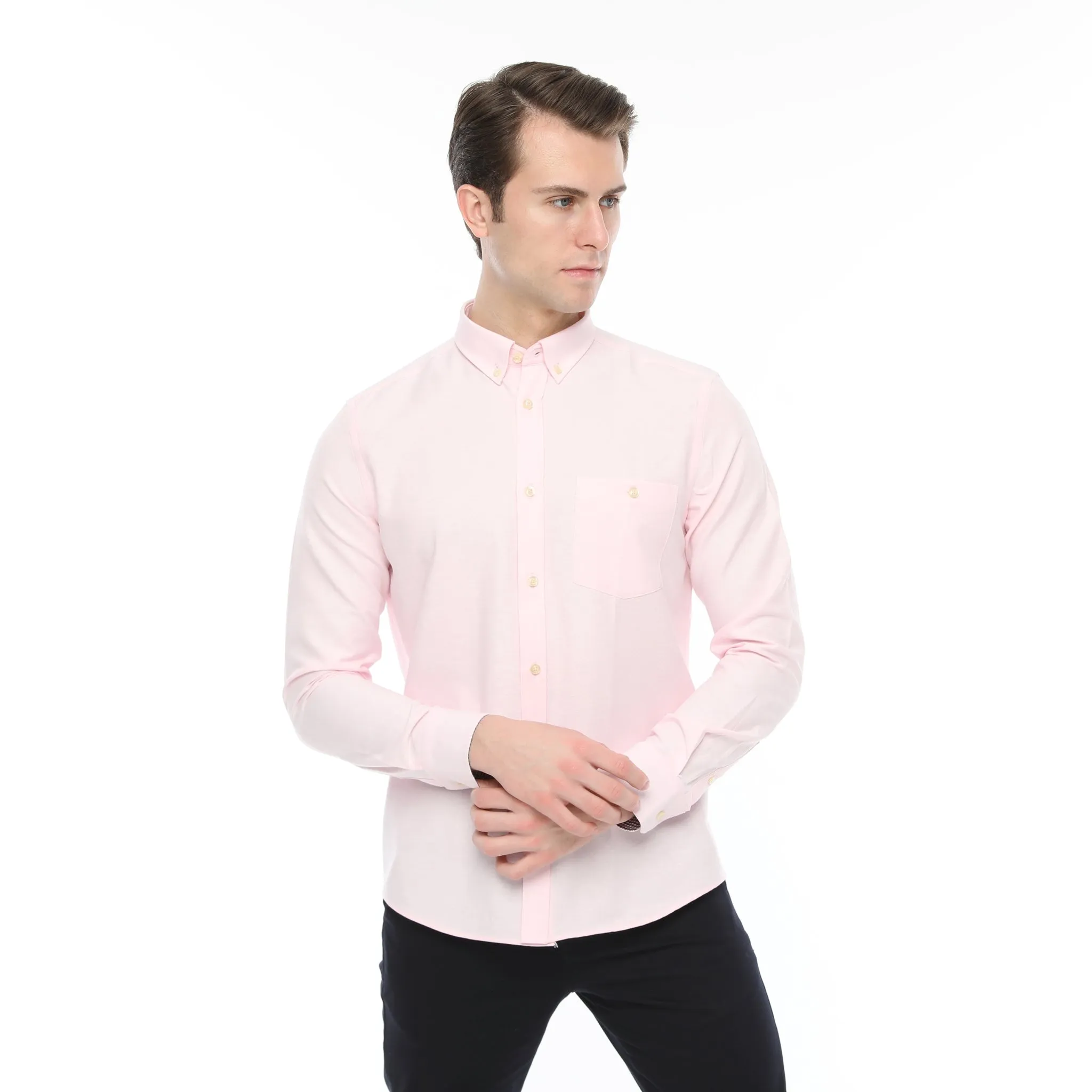 Xact Men's Button Down Oxford Shirt - Long Sleeve - Best Price & Quality.