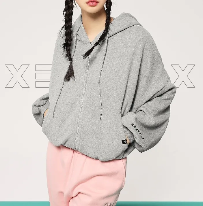 XEXYMIX - Plain Logo Hoodies & Sweatshirts for Street Style Long Sleeves