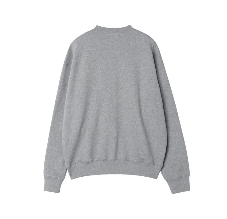 YOUHEE | Long Sleeve U-Neck Cotton Oversized Logo T-shirt