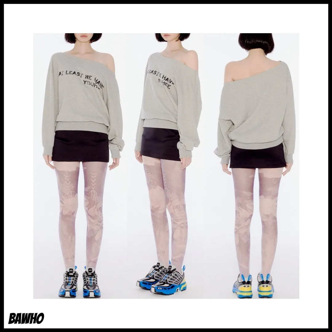 YOUHEE Street Style Long Sleeves Cotton Logo