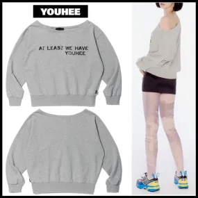 YOUHEE Street Style Long Sleeves Cotton Logo