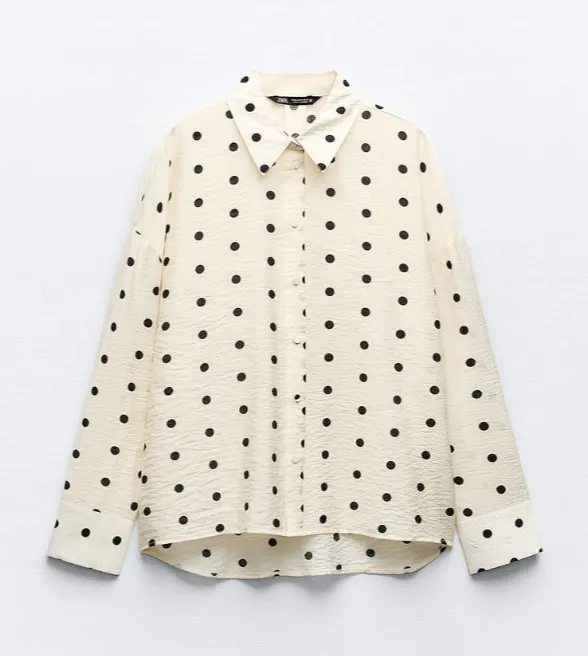 ZARA | Polka Dot Print Shirt