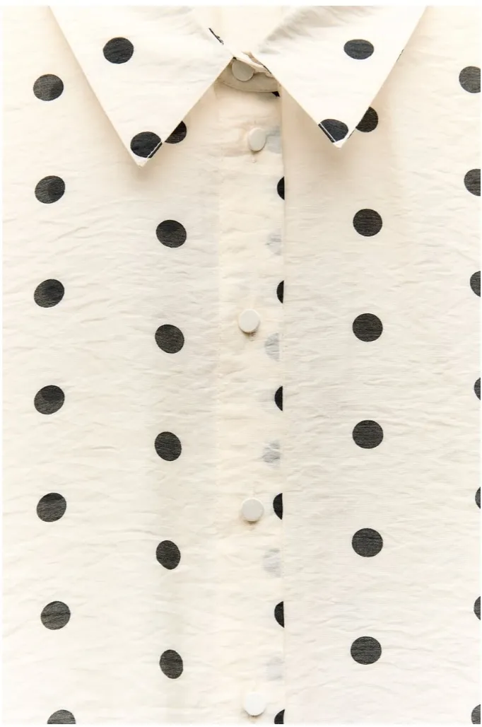 ZARA | Polka Dot Print Shirt