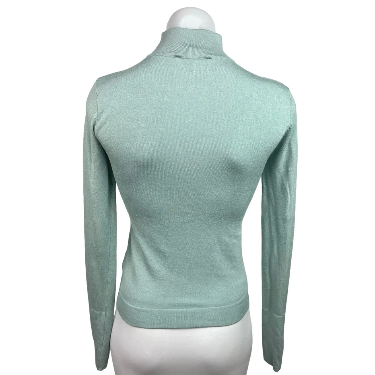 ZARA Women's Light Green Long Sleeve Turtle Neck Pullover Sweater Top Size S