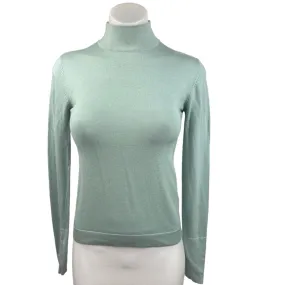 ZARA Women's Light Green Long Sleeve Turtle Neck Pullover Sweater Top Size S